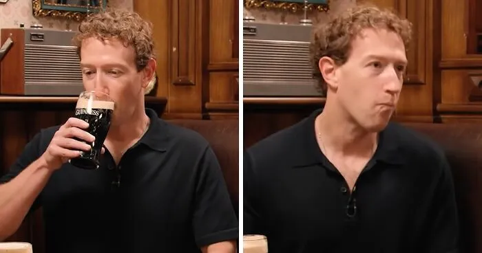 Mark Zuckerberg's Bizarre Behavior While "Pretending" To Enjoy Guinness Sparks Online Firestorm