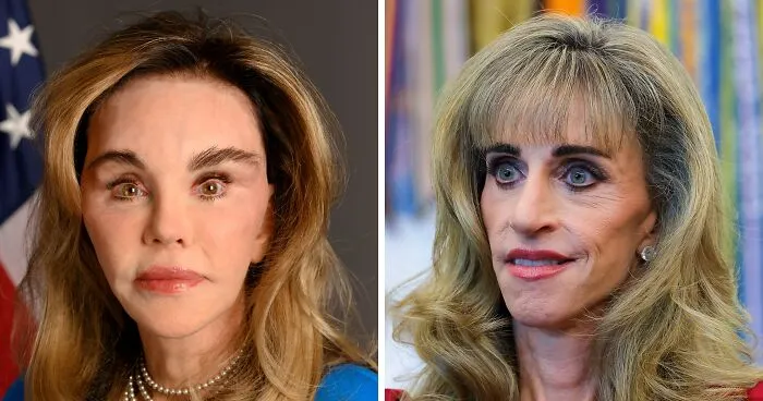 New Ambassador’s Portrait Draws Harsh Comparisons To Susan Dell As People Spot Troubling Pattern: "MAGA Face"