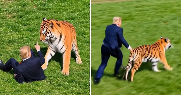 Even MAGA Turns On Trump Over "Disgusting" Tiger Video Just After Yorkshire Tragedy