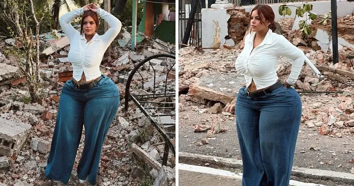 Plus-Size Model Who Gained Fame Because She Couldn't Fit In Plane Seats Reignites Controversy With Earthquake Photos