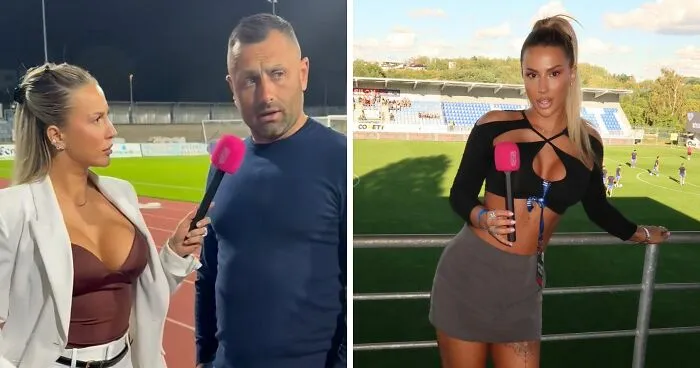 Coach's Awkward Interview Makes Waves After He Goes To Incredible Lengths To Avoid Eye Contact With Reporter
