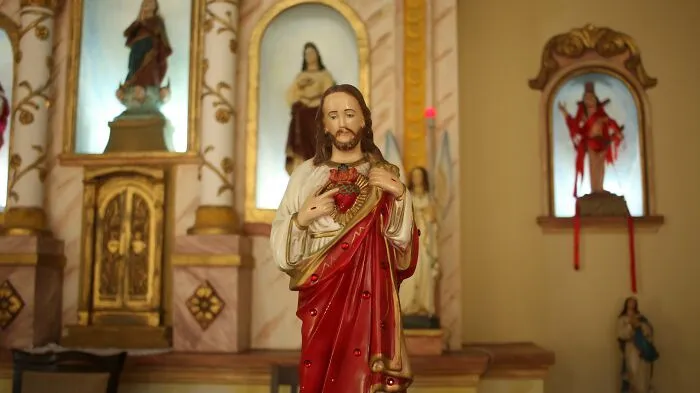 Religious statue representing faith for patients with little time remaining