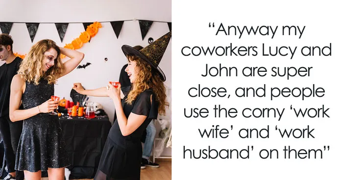 “Work Wife” And “Work Husband” Jokes Get Awkward When His Actual Wife Attends The Party