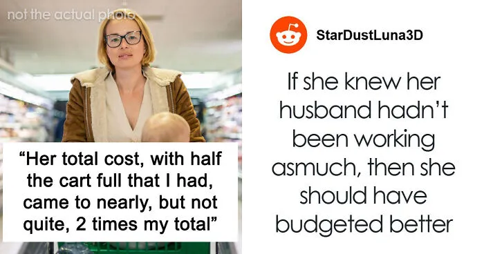 Woman Sees Stranger’s Overflowing Cart And Decides She Must Have Money To Spare