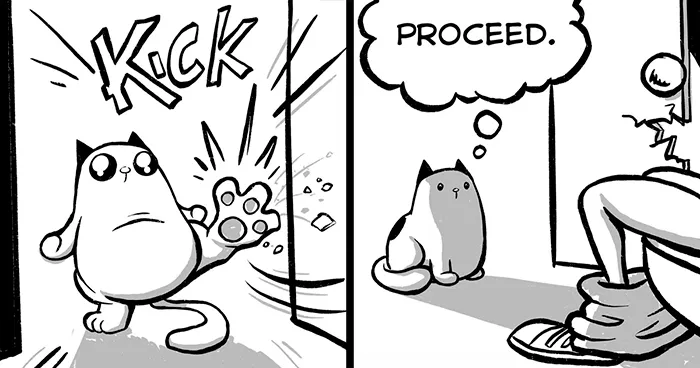 23 New “How To Cat” Comics By This Artist That Showcase The Joys And The Challenges Of Being A Cat Parent