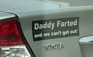 61 Of The Funniest And Most Unexpected Car Bumper Stickers Folks Have Spotted In The Wild