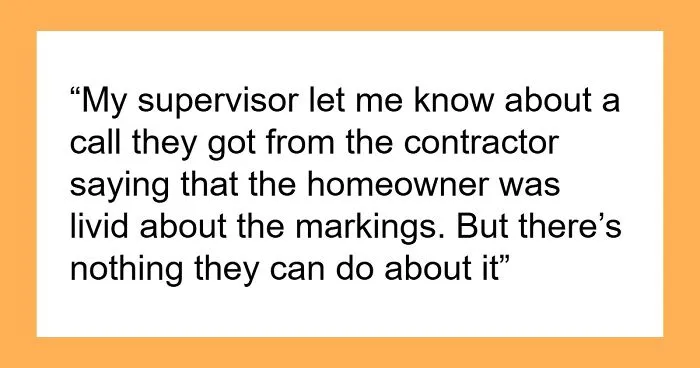 Contractor Wants Every Utility Marked, So Worker Makes Sure Nobody Can Miss Them