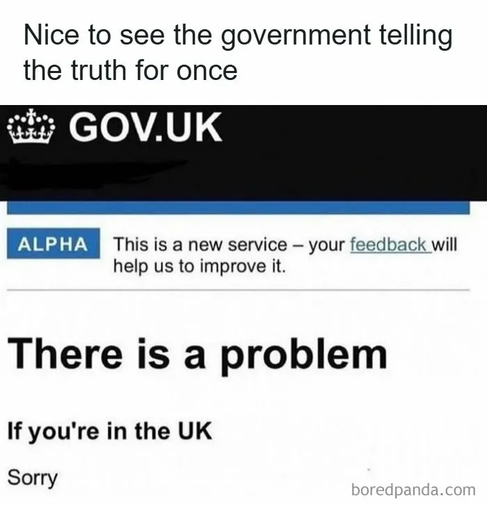 British government site humor shows problem message for UK