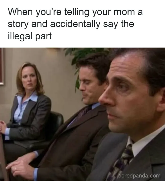 Funny pics meme featuring Michael Scott from The Office with a serious expression.