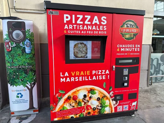 An automated pizza vending machine, showcasing ingenious things in various parts of the world.