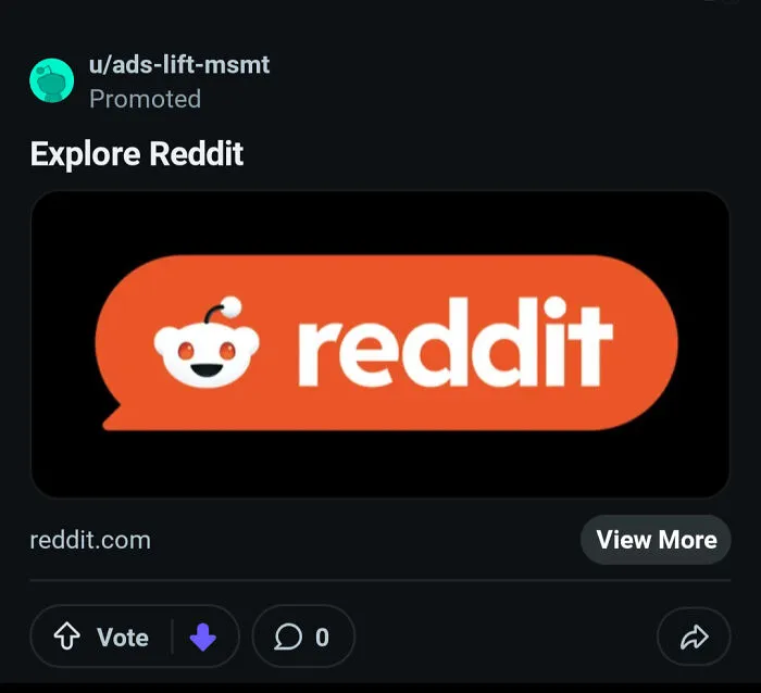 Reddit Ad On Reddit Seems Redundant