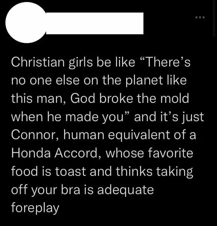 Social media text post mocking standard relationships using funny insults.