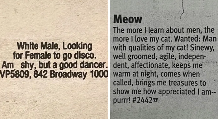 72 Funny Personal Ads From The Past That Might Make You Want To Get Off Dating Apps