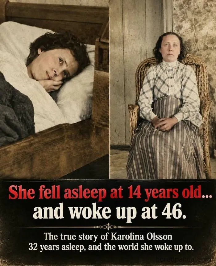 Karolina Olsson fell asleep at 14 and woke up at 46 after 32 years, a true sleeping story