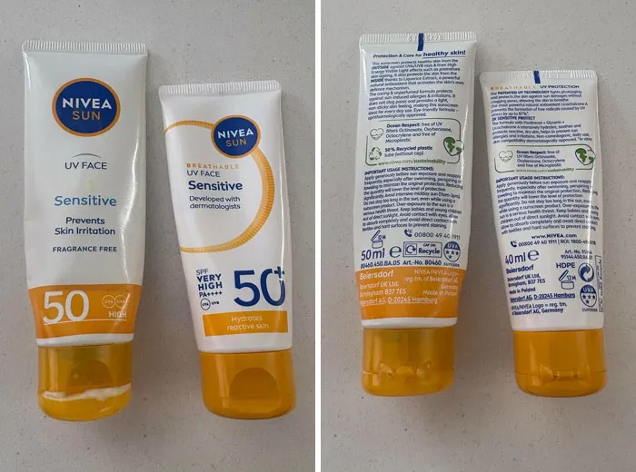 Nivea UV Face Sensitive Sun Cream