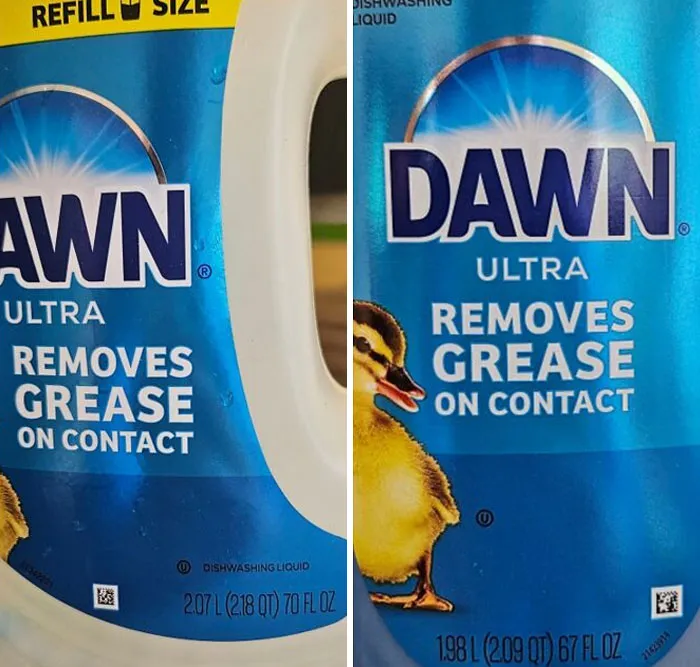 Dawn Dish Soap From 70 To 67 FL. Oz