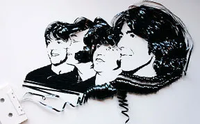 Celebrity Portraits Made Out Of Cassette Tapes