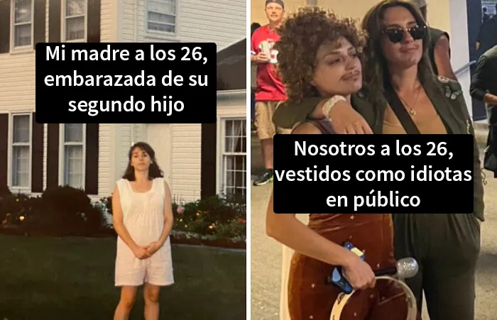 20 Personas comparten divertidas diferencias entre sus padres y ellos mismos a la misma edad
