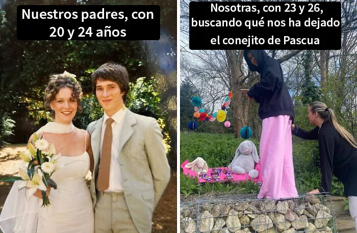 20 Personas comparten divertidas diferencias entre sus padres y ellos mismos a la misma edad