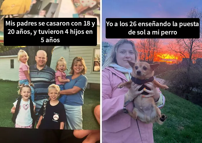 20 Personas comparten divertidas diferencias entre sus padres y ellos mismos a la misma edad