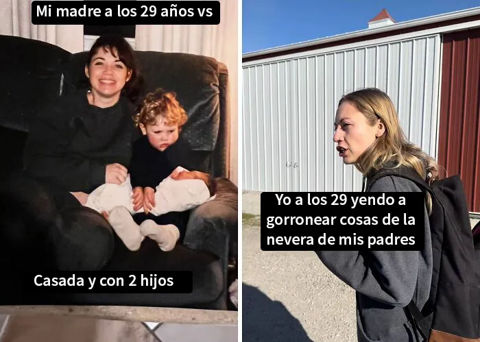 20 Personas comparten divertidas diferencias entre sus padres y ellos mismos a la misma edad
