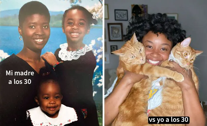 20 Personas comparten divertidas diferencias entre sus padres y ellos mismos a la misma edad