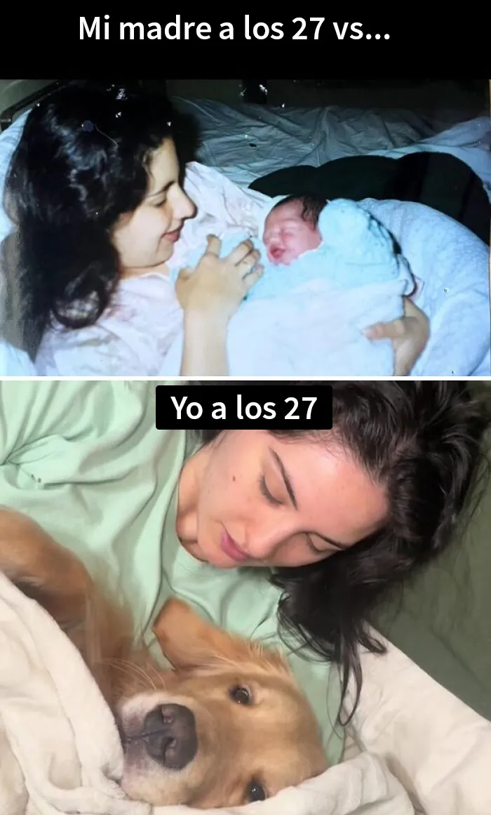 20 Personas comparten divertidas diferencias entre sus padres y ellos mismos a la misma edad