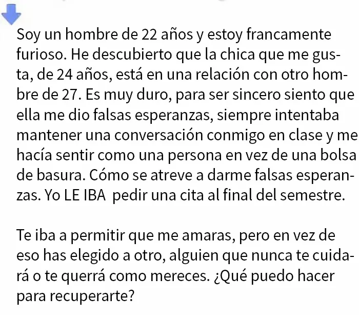 Este tipo que se creyó que una mujer tratándole normal le estaba tirando los tejos y creyó que tenía derecho a salir con ella