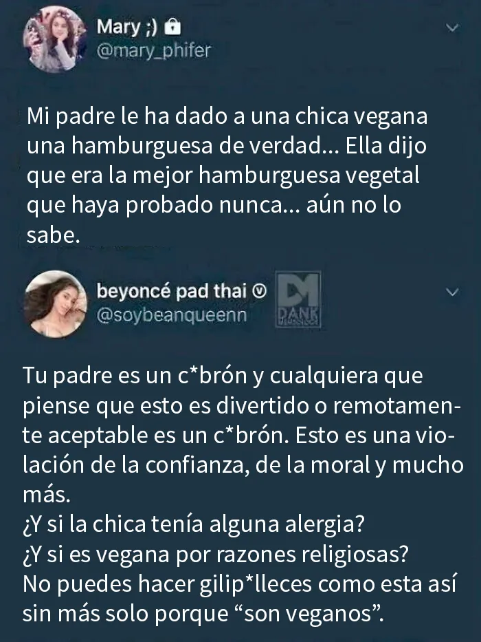 No te metas con la comida de los demás