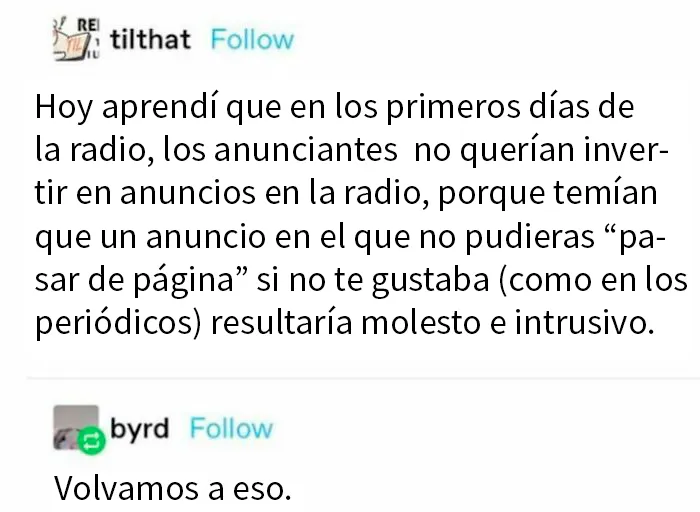 Algunas cosas deberían ser como antes