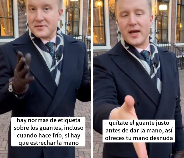 Es de buena educación quitarse los guantes