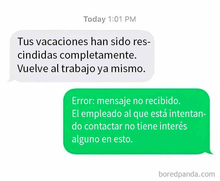 12 Capturas de pantalla de gente que dejó su trabajo a través de mensajes de texto