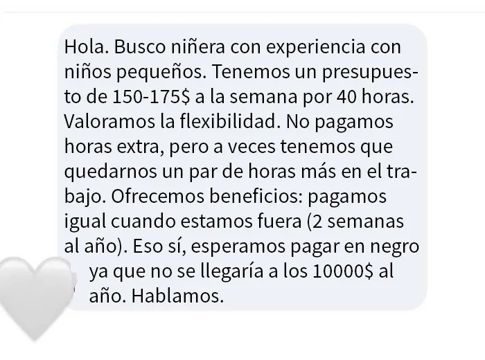 15 Publicaciones delirantes de padres prepotentes buscando niñeras
