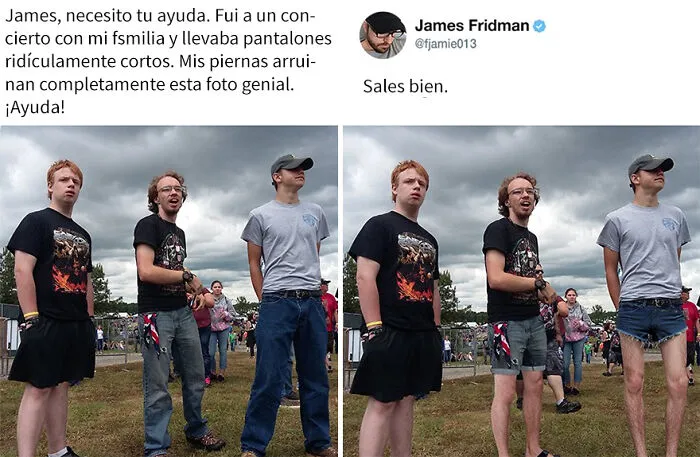 30 De las mejores imágenes photoshopeadas por James Fridman, el troll que se toma las peticiones muy literalmente