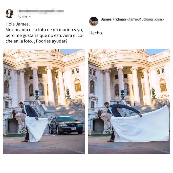 30 De las mejores imágenes photoshopeadas por James Fridman, el troll que se toma las peticiones muy literalmente