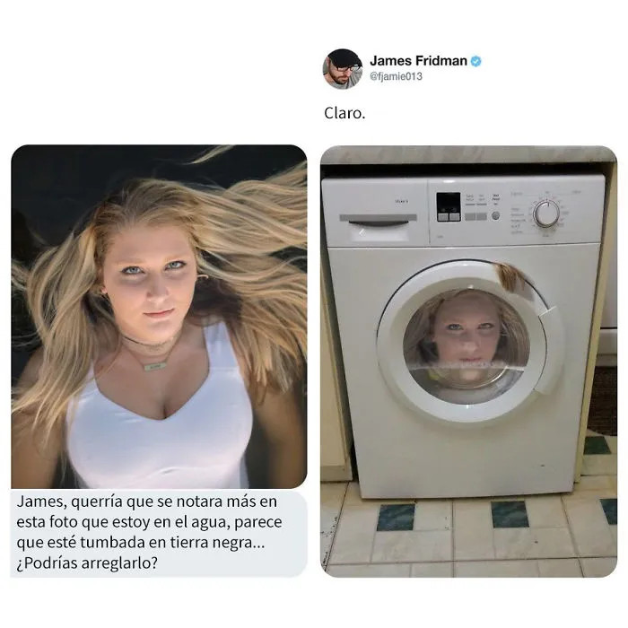 30 De las mejores imágenes photoshopeadas por James Fridman, el troll que se toma las peticiones muy literalmente