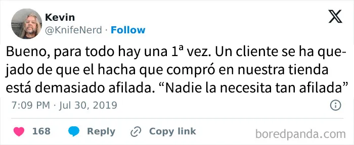¿No dará más problemas un hacha desafilada?