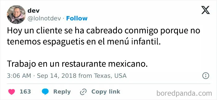 El restaurante italiano está a un par de bloques