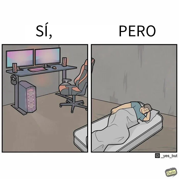 «Sí, pero»: 15 Ilustraciones de Anton Gudim que captan la ironía de los momentos cotidianos