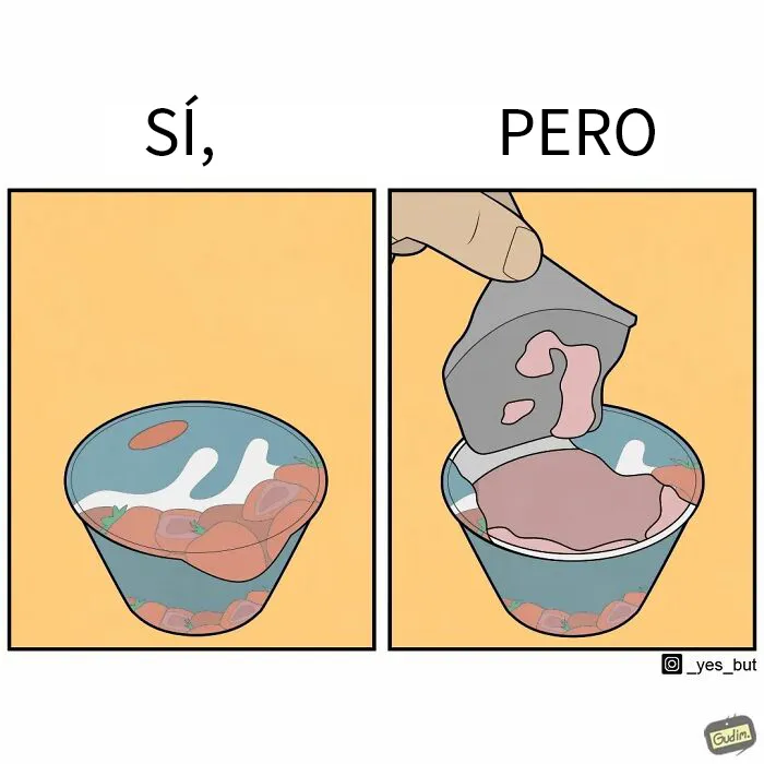 «Sí, pero»: 15 Ilustraciones de Anton Gudim que captan la ironía de los momentos cotidianos
