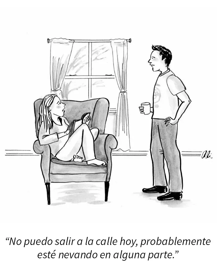 15 Viñetas absurdas, ingeniosas y familiares creadas por esta dibujante del New Yorker
