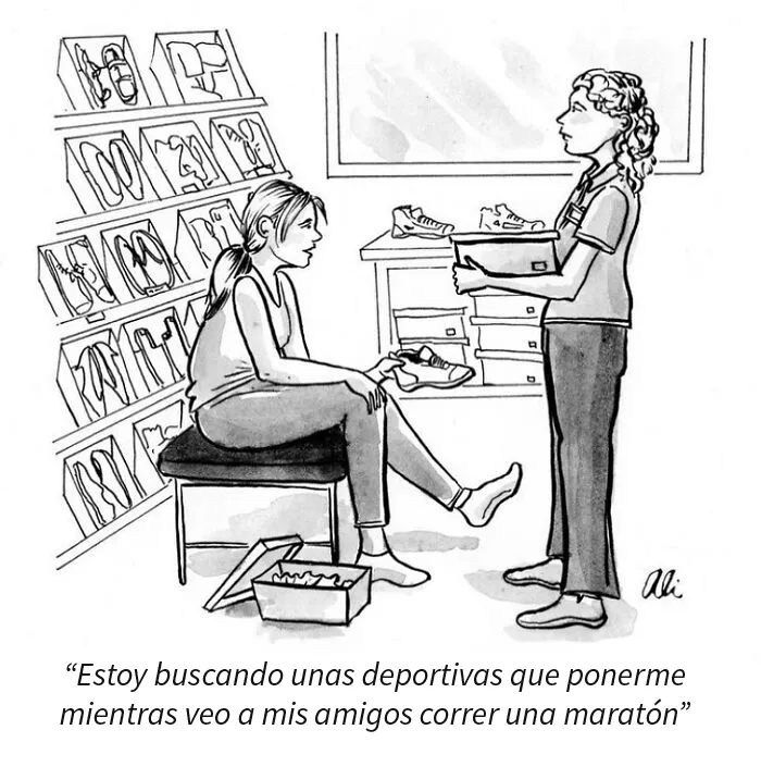 15 Viñetas absurdas, ingeniosas y familiares creadas por esta dibujante del New Yorker