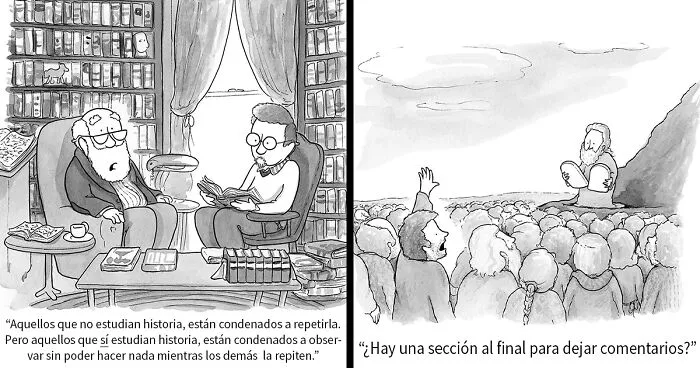 16 Viñetas ingeniosas creadas por Tom Toro, dibujante del New Yorker