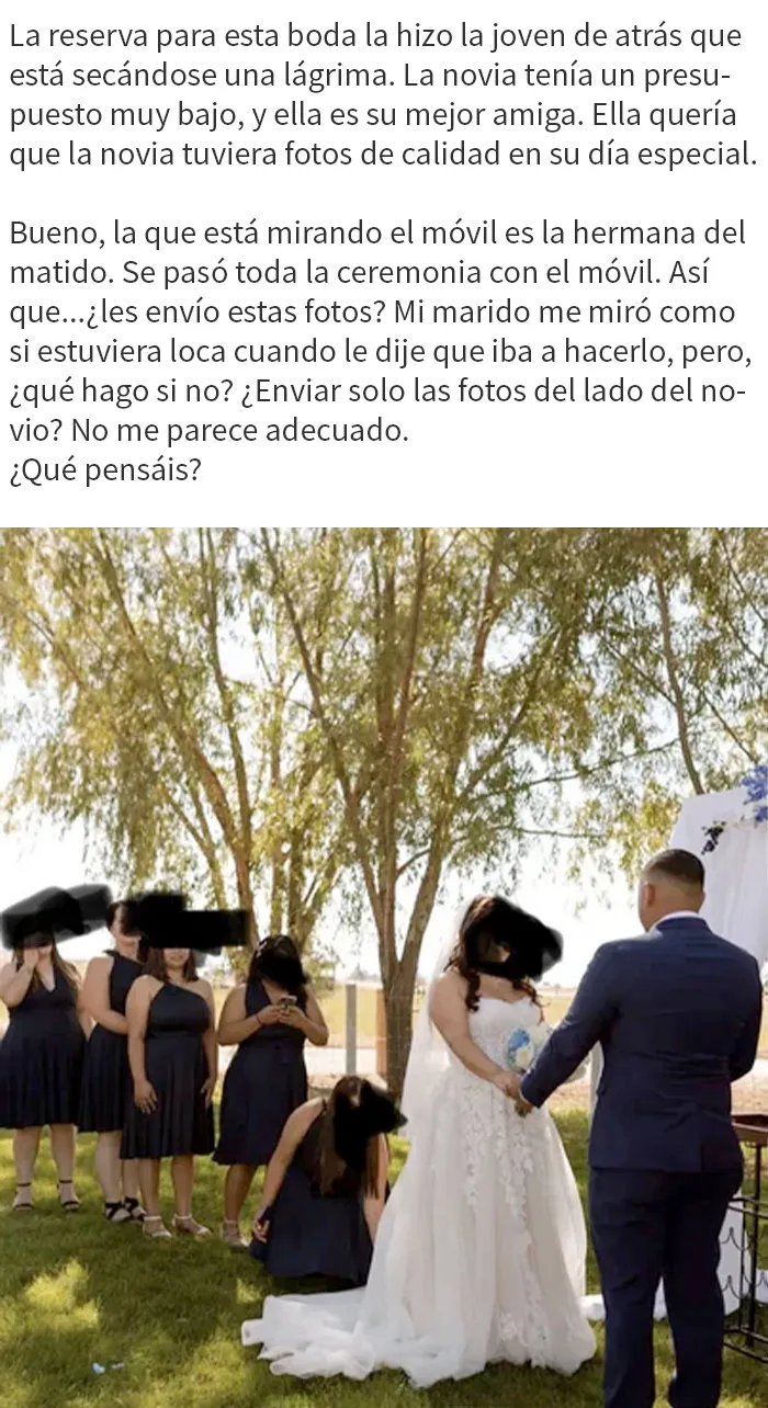 Una dama de honor adicta al movil