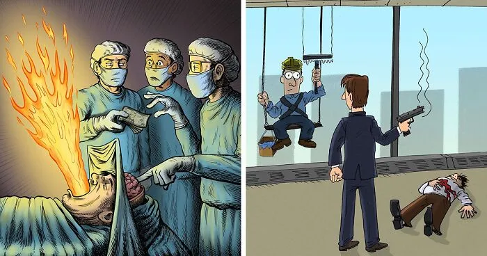 Estos cómics de Derek Evernden nos cuentan buenos chistes usando un solo panel (nuevas imágenes)