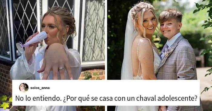 Esta novia fue vilmente troleada por casarse con alguien que parece "un niño de «10 años"