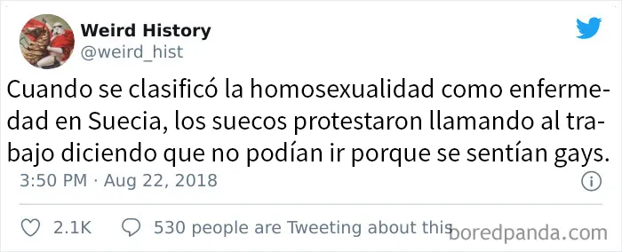La cuenta de ‘Weird History’ comparte cosas interesantes, divertidas y extrañas que han ocurrido en la Historia