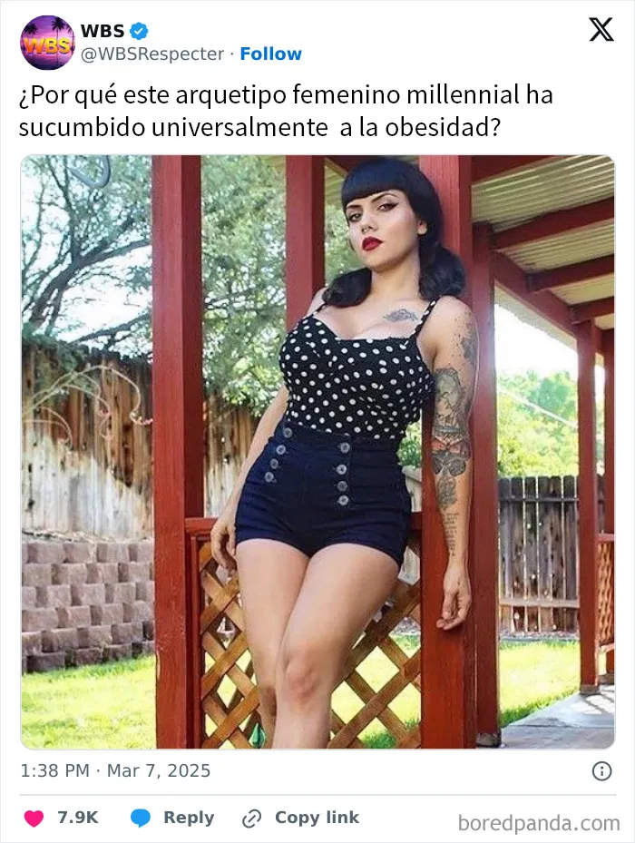 No entiendo, ¿está llamando obesa a la de la foto???