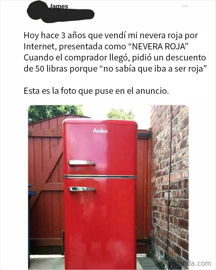 No sabía que iba a ser roja