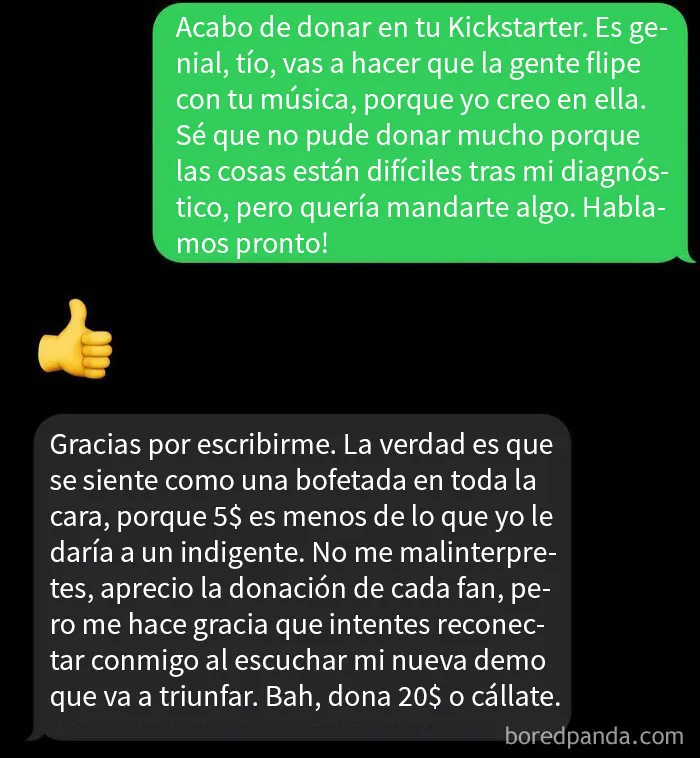 Un viejo amigo cree que le persigo por su fama y exige más dinero para su Kickstarter